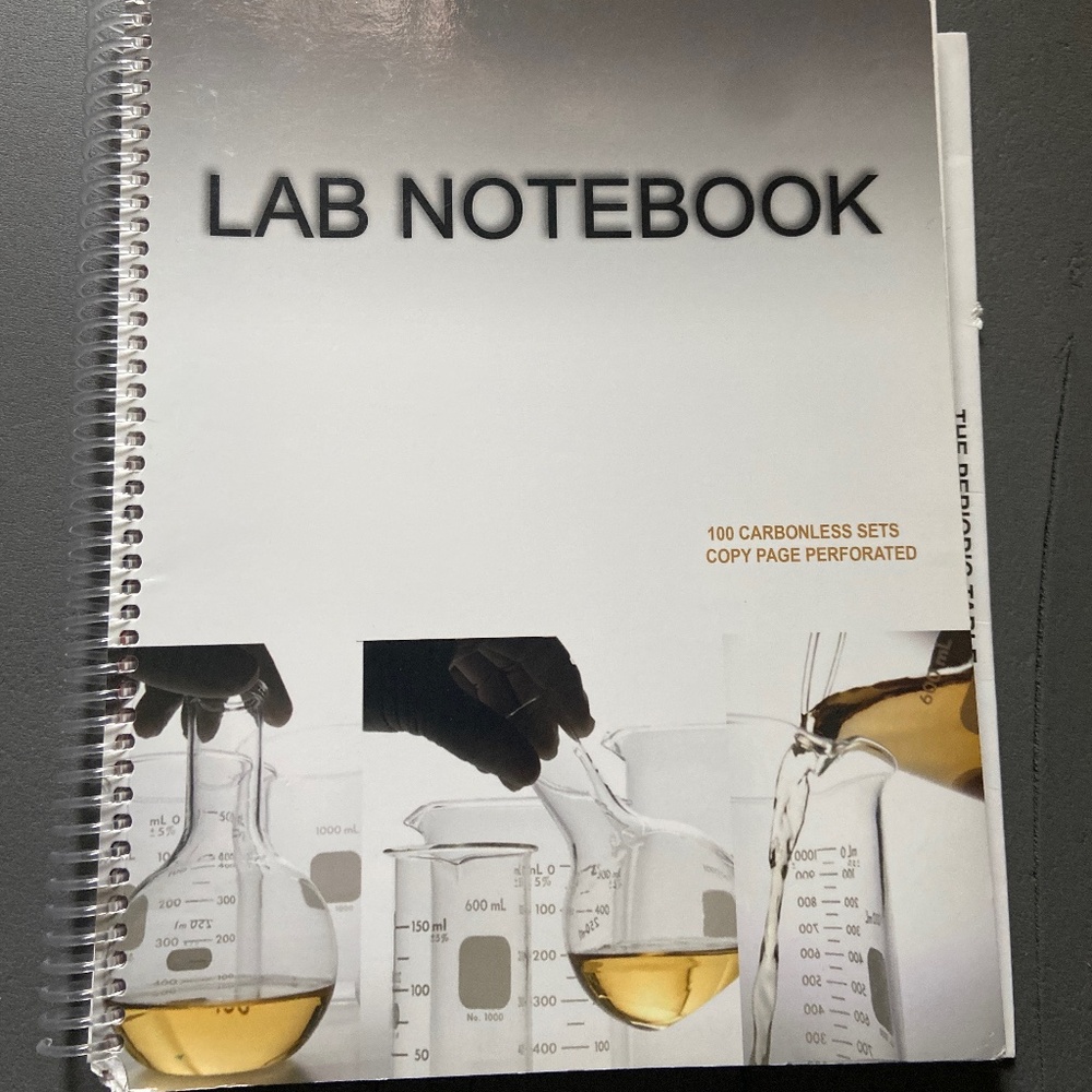 Lightly used Lab Notebook
